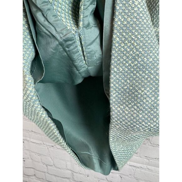 CARLISLE wool cotton light blue classic straight pencil skirt size 16 - Picture 4 of 5